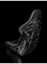 Braum Racing Falcon-S Series Fixed Back Bucket FRP Composite Seat Black Leatherette|Alcantara Inserts|Carbon Forge Composite (Each)                                     - BRR9S-BKCR - Image 3