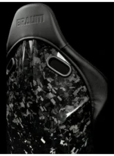 Braum Racing Falcon-S Series Fixed Back Bucket FRP Composite Seat Black Leatherette|Alcantara Inserts|Carbon Forge Composite (Each)                                     - BRR9S-BKCR - Image 4