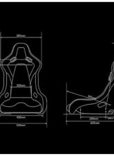 Braum Racing Falcon-S Series Fixed Back Bucket FRP Composite Seat Black Leatherette|Alcantara Inserts|Carbon Forge Composite (Each)                                     - BRR9S-BKCR - Image 6