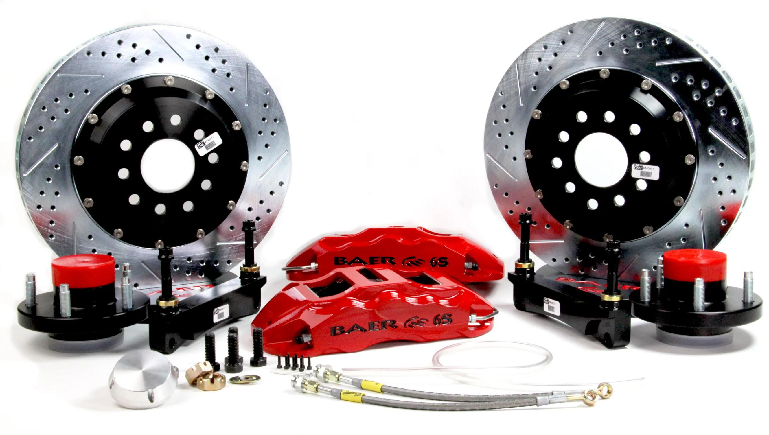Baer Brake Systems Baer Brakes 14" Extreme+ Front Brake Kit, Hugger Orange, SDZ, Std. Studs Front - 4301627HO