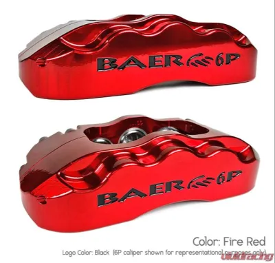 Baer Brake Systems Baer Brakes 11" SS4+ Front Brake Kit, Fire Red, SDZ, Std. Studs Front - 4301438FR
