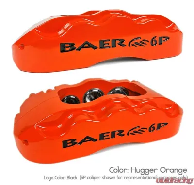 Baer Brake Systems Baer Brakes 11" SS4+ Front Brake Kit, Hugger Orange, SDZ, Std. Studs Front - 4301462HO