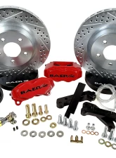 Baer Brake Systems 13" SS4 Front Brake Kit, Red Caliper, Fits 1968-69 Ford Mustang, Fairlane, Falcon                                     - 4261447R - Image 2