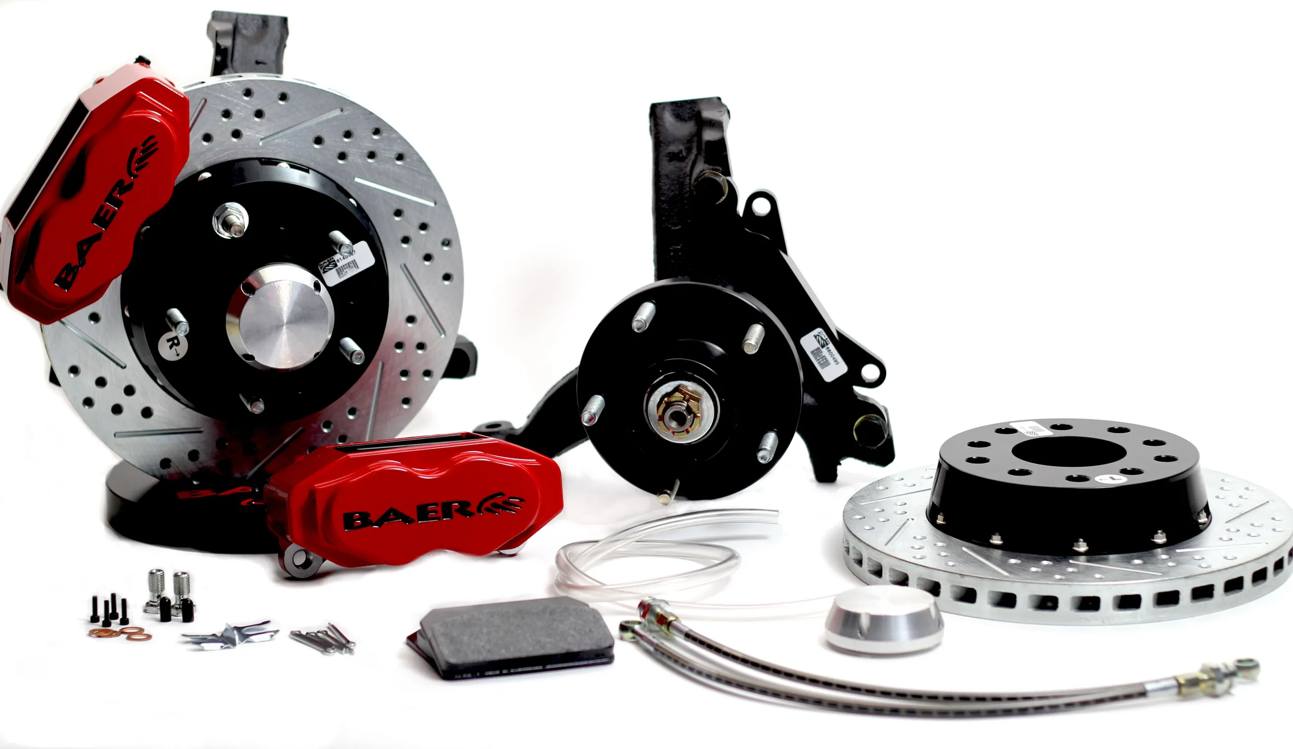 Baer Brake Systems Baer Brakes 11" SS4+ Front Brake Kit, Fire Red, SDZ, Std. Studs Front - 4301462FR