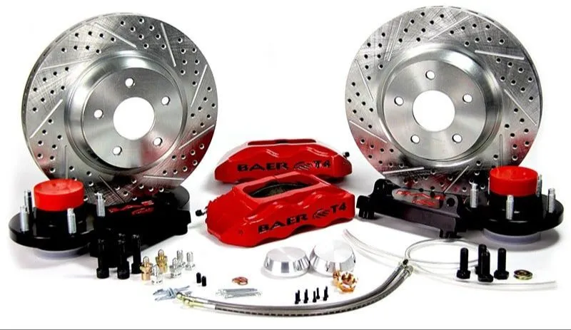 Baer Brake Systems Baer Brakes 13" Track4 Front Brake Kit, Monster Green, SDZ, Std. Studs Front - 4141048MG