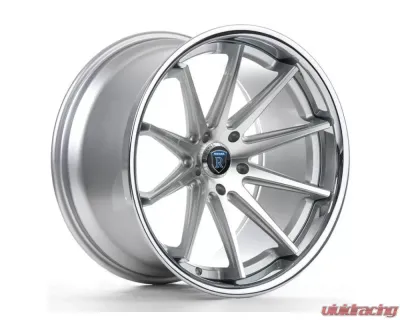 Rohana RC10 Wheel 20x10 5x112 33mm Machine Silver/Chrome Lip - RC1020105112MS33