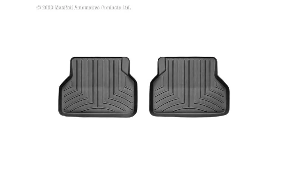 WeatherTech FloorLiner DigitalFit Black Rear 2 Piece Liner - 441642