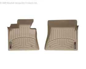 WeatherTech FloorLiner DigitalFit Tan Front Over-The-Hump Fits Raised Left Corner Does Not Fit Vehicles w/Floor Mounted Manual 4x4 Shifter And Flow Through Console