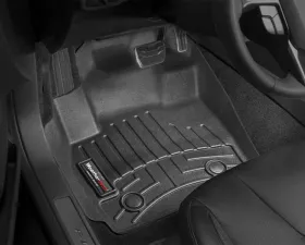 WeatherTech FloorLiner DigitalFit Black Front w/Two Retention Knobs On The Drivers Side