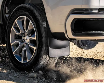 WeatherTech Front & Rear No Drill Black Mudflaps Ford Bronco (225/265/285 Width Tire Sizes) 2021-2023 - 110148-120151