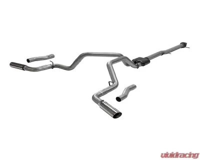 Flowmaster 3.50" to Dual 3.00" Outlaw Cat-Back Exhaust System GM Silverado | Sierra 2500HD |3500HD 6.6L Gas V8 2020-2021 - 818112