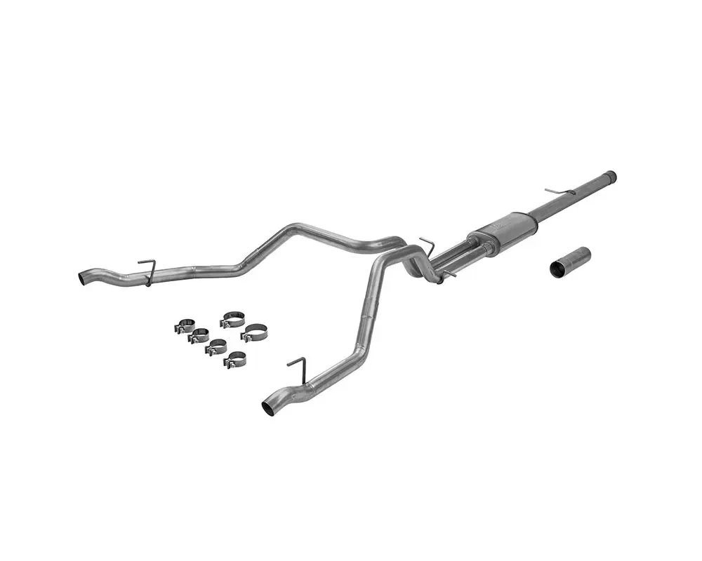 Flowmaster FlowFX 3.5 inch & 2.5 inch Stainless Steel Dual Rear Exit Catback Exhaust System GM Silverado | Sierra 1500 6.2L V8 2019-2021 - 717890