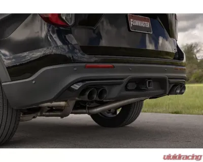 Flowmaster FlowFX Stainless Steel Catback Dual Rear Exit Exhaust System w/ Black Tips Ford Explorer | Lincoln Aviator 2020-2023 - 717999