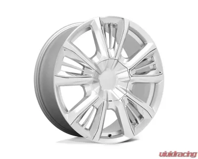 Performance Replicas PR212 Wheel 22x9 6x5.5 28mm Silver w/Chrome Accents - 212SC-2295828