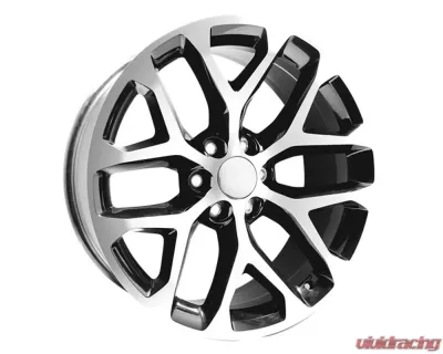 OE Creations PR177 Wheel 24x10 6x139.7 24mm Gloss Black Machined Face - 177BM-2415824