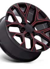 OE Creations PR177 Wheel 20x9 6x139.7 24mm Gloss Black Red Milled                                     - 177MR-295824 - Image 2