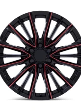 Performance Replicas PR223 Wheel 24x10 6x139.7 28mm Gloss Black Milled Red                                     - PR223BQ24106128 - Image 3