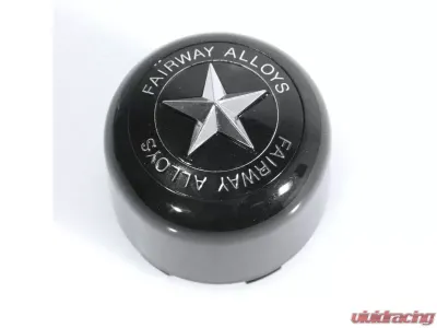 Fairway Alloys Gloss Black Pop-In Style Star Cap - FA-9906
