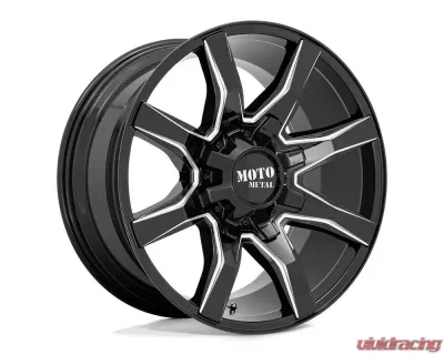 Moto Metal MO804 Spider Wheel 20x10 6x135/5.5 12mm Gloss Black Milled - MO80421067912