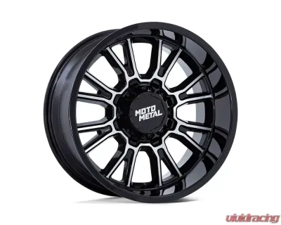 Moto Metal MO810 Legacy Wheel 17x9 5x127/5x139.7 20mm Gloss Black Machined - MO810BD17903520