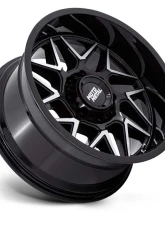 Moto Metal MO812 Turbine Wheel 20x10 5x127 -18mm Gloss Black w/Machined Face                                     - MO812BD20105018N - Image 2