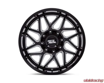 Moto Metal MO812 Turbine Wheel 20x9 5x127 20mm Gloss Black Milled - MO812BE20905020