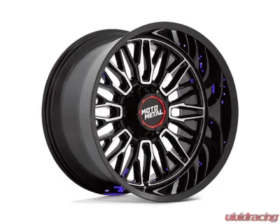 Moto Metal MO809 Stinger Wheel 22x12 5x5.0/5.5 -44mm Gloss Black Machined - MO809BD22123544N