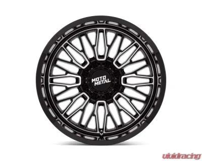Moto Metal MO809 Stinger Wheel 22x12 5x5.0/5.5 -44mm Gloss Black Machined - MO809BD22123544N