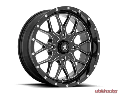 MSA Offroad Wheels M45 Portal Wheel 14x7 4x110 10mm Gloss Black Milled - M45-04710M