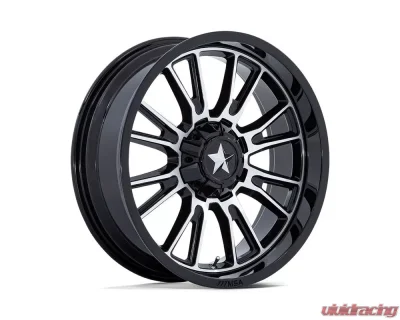 MSA Offroad M51 Thunderlip Wheel 14x7 4x137/4x156 10mm Gloss Black Machined - MA051BD14704A10