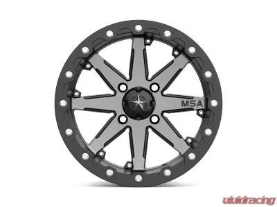MSA Offroad M21 Lok Beadlock Wheel 14x7 4x156 0mm Gunmetal Black - MA-2104756