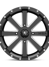 MSA Offroad M34 Flash Wheel 24x7 4x156 0mm Gloss Black Milled                                     - MA-34024756M - Image 3