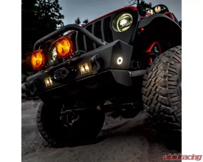 KC HiLites Cyclone V2 LED Rock Light 6-Light System 5W Flood Beam Clear 91040 - 91040
