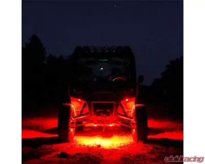 KC HiLites Cyclone V2 LED 6-Pack Red Replacement Lens for Off-Road Vehicles - 4413