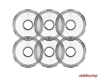 KC HiLites Cyclone V2 LED 6-Pack Clear Replacement Lens for Off-Road Lighting - 4410