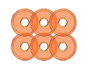 KC HiLites Cyclone V2 LED 6-Pack Amber Replacement Lens