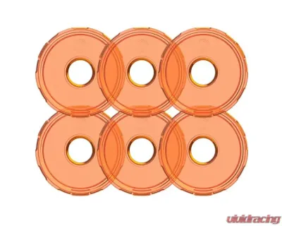 KC HiLites Cyclone V2 LED 6-Pack Amber Replacement Lens for Off-Road Vehicles - 4412