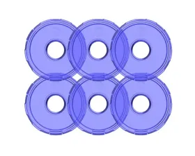 KC HiLites Cyclone V2 LED 6-Pack Blue Replacement Lens