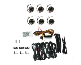 KC HiLites Cyclone V2 LED Rock Light 6-Light System 5W Flood Beam Clear 91040