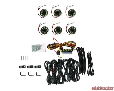 KC HiLites Cyclone V2 LED Rock Light 6-Light System 5W Flood Beam Clear 91040 - 91040