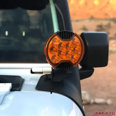 KC Hilites 6-Inch SlimLite LED Light Shield Amber for Off-Road Vehicles - 5104
