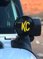 KC Hilites 6-Inch SlimLite LED Light Shield Hard Cover Black for Off-Road Vehicles                                     - 5109 - Image 2