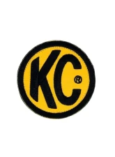 KC HiLites 2.5" Round KC Logo Patch - Durable Fabric, Black and White Design                                     - 7003 - Image 2