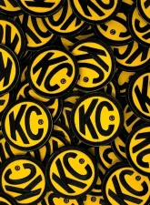 KC HiLites 2.5" Round KC Logo Patch - Durable Fabric, Black and White Design                                     - 7003 - Image 2
