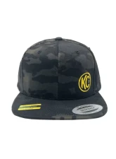 KC Hilites Black Logo Flat Bill Snapback Trucker Hat - Adjustable Fit, Black Color                                     - 70212 - Image 6