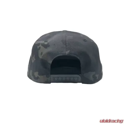 KC Hilites Black Logo Flat Bill Snapback Trucker Hat - Adjustable Fit, Black Color - 70212