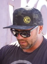 KC Hilites Black Logo Flat Bill Snapback Trucker Hat - Adjustable Fit, Black Color                                     - 70212 - Image 5