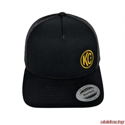 KC HiLites Black Curved Bill Trucker Hat One Size Adjustable Fit - 70213
