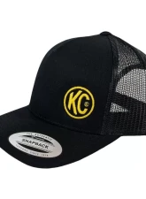 KC HiLites Black Curved Bill Trucker Hat One Size Adjustable Fit                                     - 70213 - Image 3