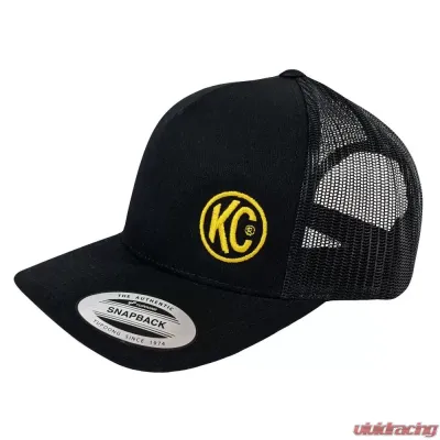 KC HiLites Black Curved Bill Trucker Hat One Size Adjustable Fit - 70213